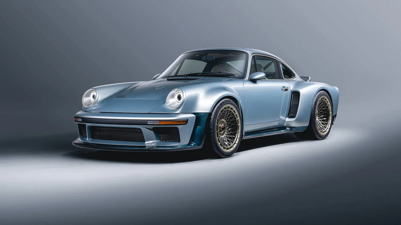 1991 Porsche 911 Reimagined by Singer, DLS Turbo, in a studio